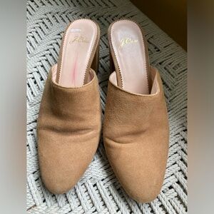 J. Crew Women's Tan Suede Mules 8